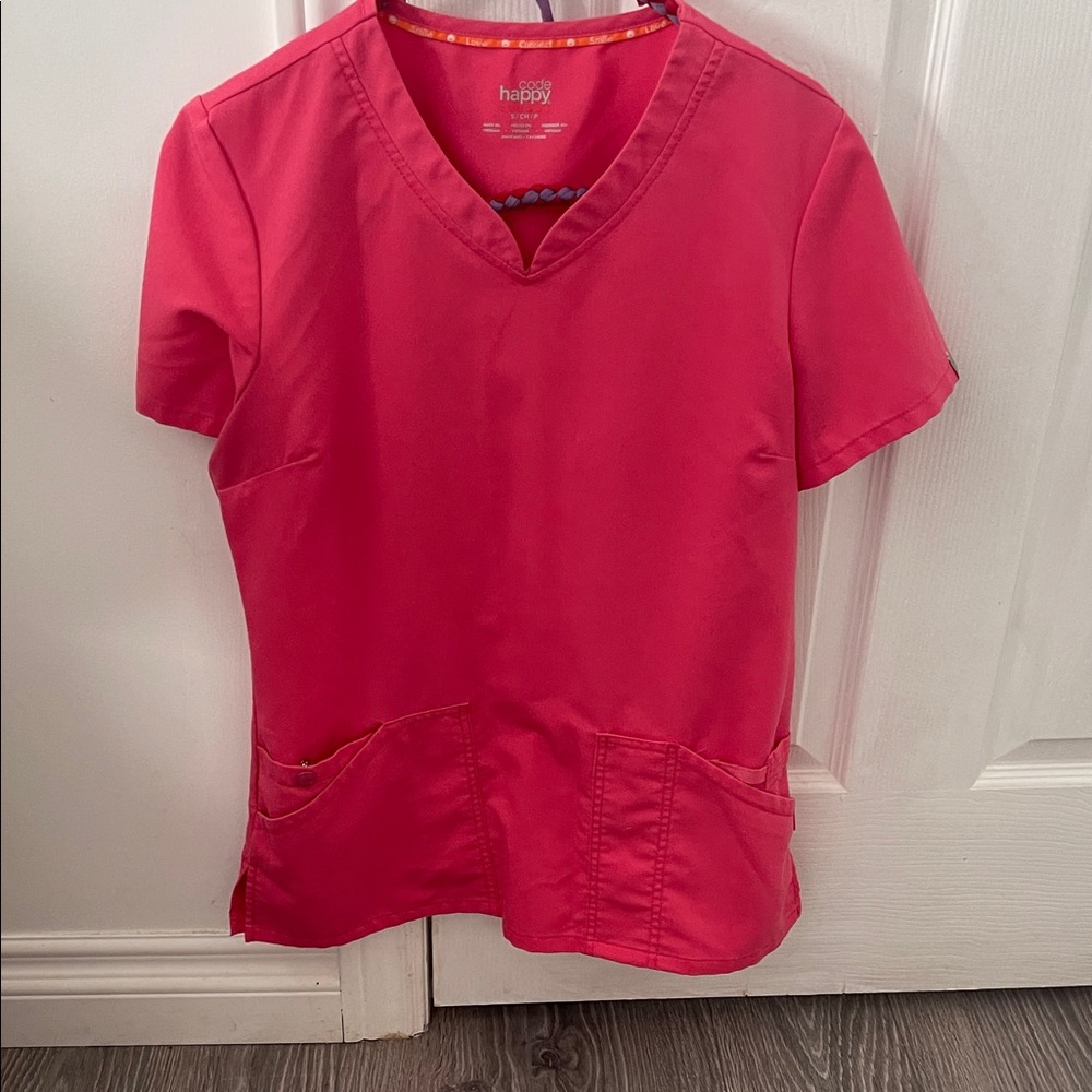 Fitted Pink and Orange Short Sleeve Tee